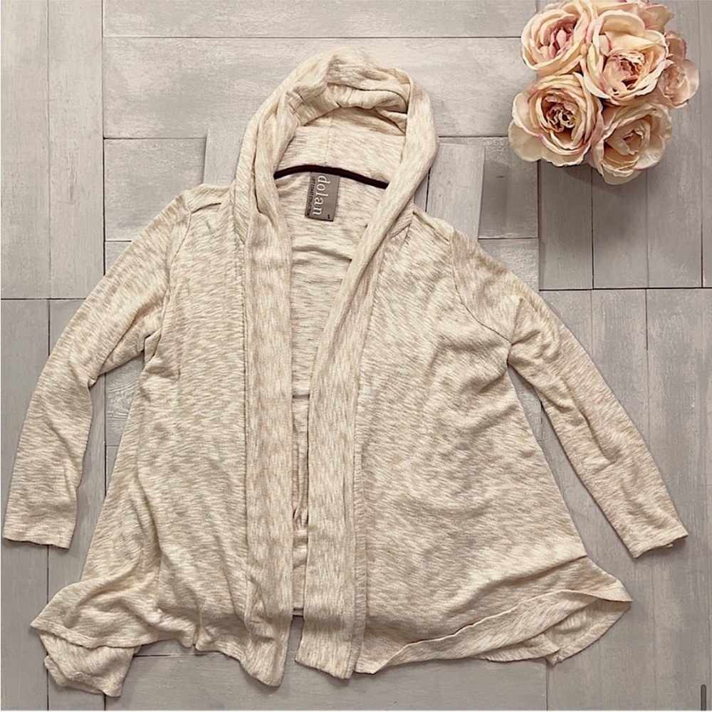 Dolan Cream Open-Front Cardigan